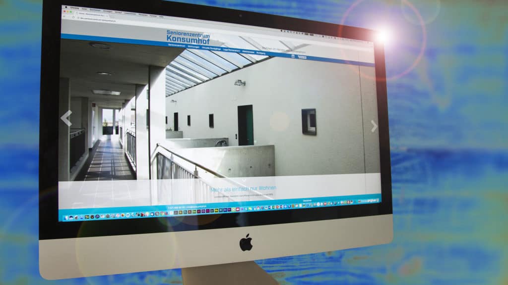 Die Website www.alterszentrum-konsumhof.ch