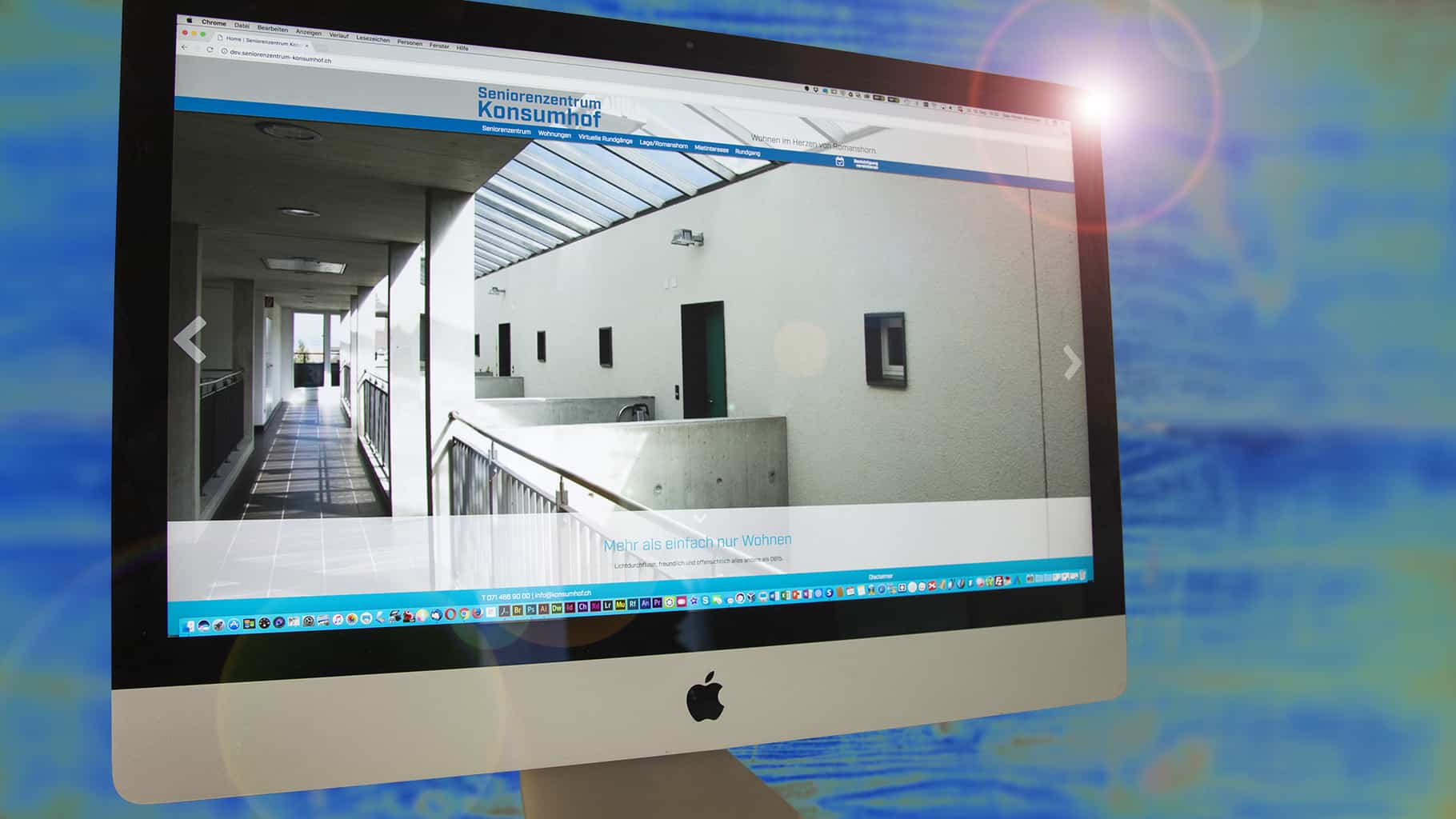 Die Website www.alterszentrum-konsumhof.ch